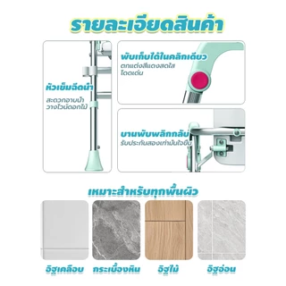 เก้าอี้นั่งอาบน้ำ Bath Chair พับเก็บได้ ปรับได้ 5 ระดับ อลูมิเนียมอัลลอย กันลื่น สำหรับผู้สูงอายุและคนตั้งครรภ์