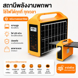 สถานีไฟฟ้าแบบพกพา 300W Portable Power Station แบตสำรองกลางแจ้ง แคมป์ปิ้ง รองรับโซลาร์เซลล์ ชาร์จไฟฉุกเฉิน