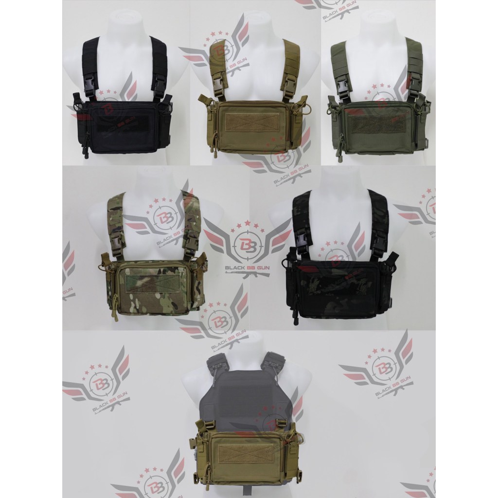 เสื้อเอี๊ยมตกปลา D3CRM (สายโยงบ่า) (D3CRM Chest Rig) (Micro Chest Rig)