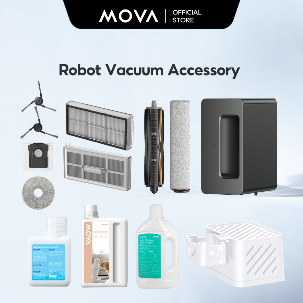 MOVA Robot Vacuum Accessories รองรับรุ่นต่อไปนี้  E30 Ultra / P50 Ultra / E40 Ultra / E50 Ultra series / V50 Ultra