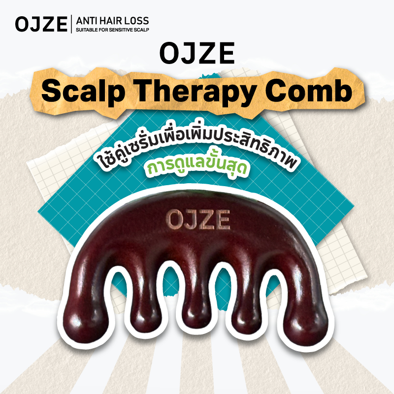 OJZE Scalp Therapy Comb หวีไม้จันทน์