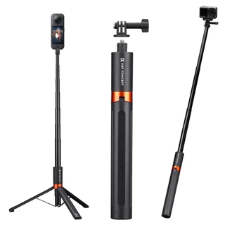 K&F CONCEPT Quick-Release ไม้เซลฟี่ 1.68m tripod Auto-Open&Close for Insta360 X5/OSMO 360/Pocket 3/4