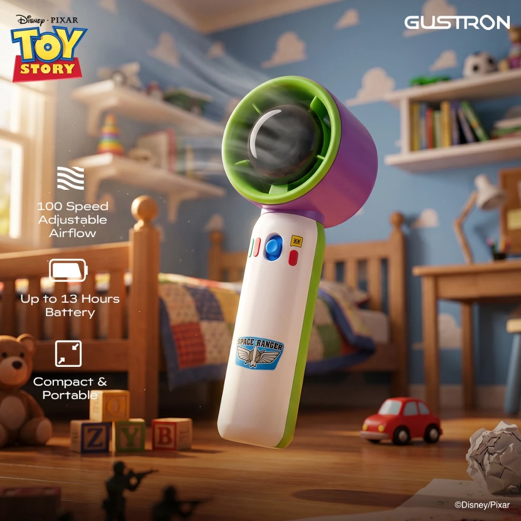 [ลิขสิทธิ์แท้] Gustron x Buzz Lightyear Super Power Handheld Fan พัดลมพกพา มีหน้าจอ LED แรงลม100 ระดับ ใช้งานสูงสุด 15ชม