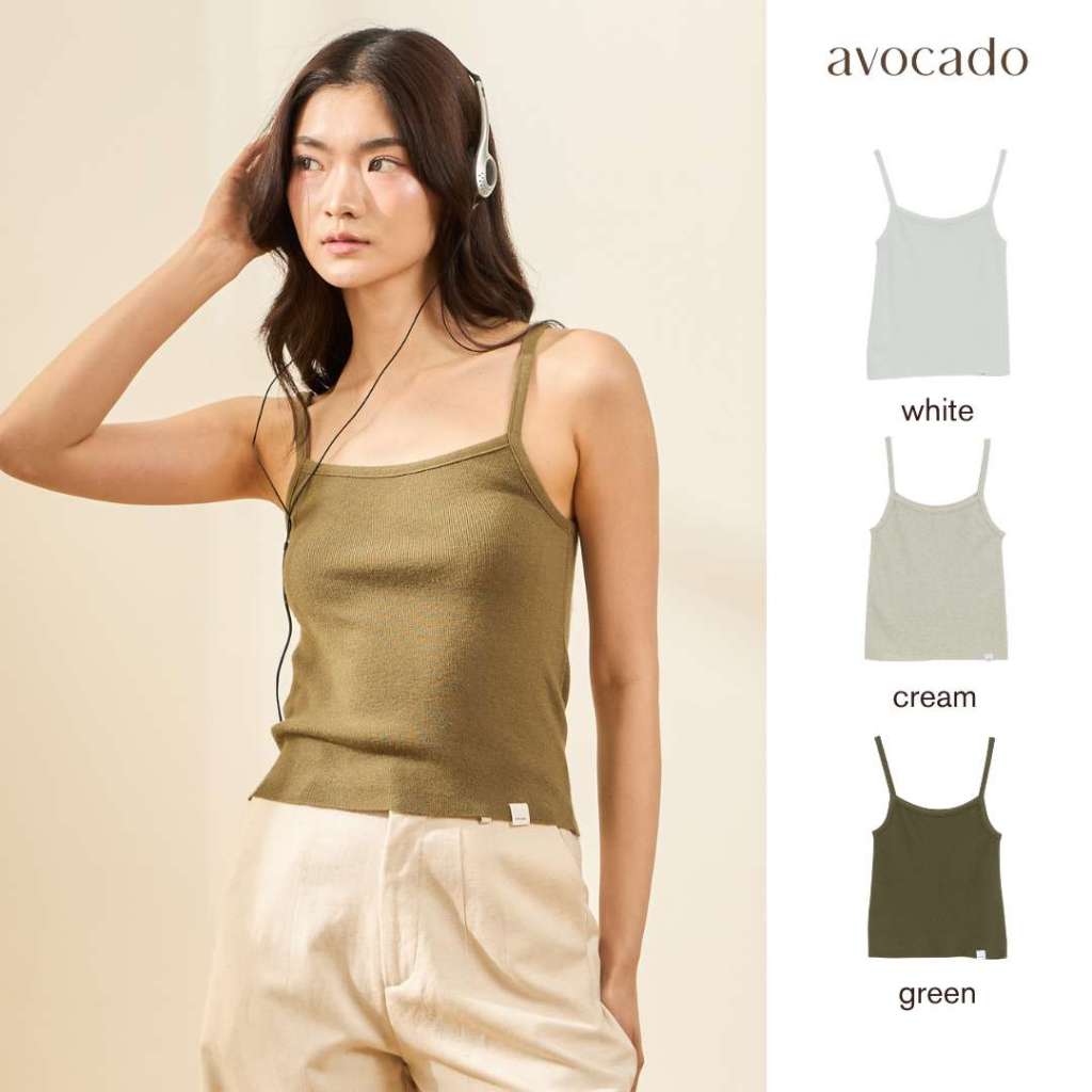 avocado - Matte singlet เสื้อกล้ามไหมพรม เนื้อผ้าหนานุ่ม I มี 2 ไซส์
