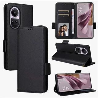 เคสฝาพับหนัง ล็อคได้ สำหรับ OPPO Reno10 Reno10Pro Reno10ProPlus เคสกันกระแทกฝาพับ พร้อมช่องใส่บัตร