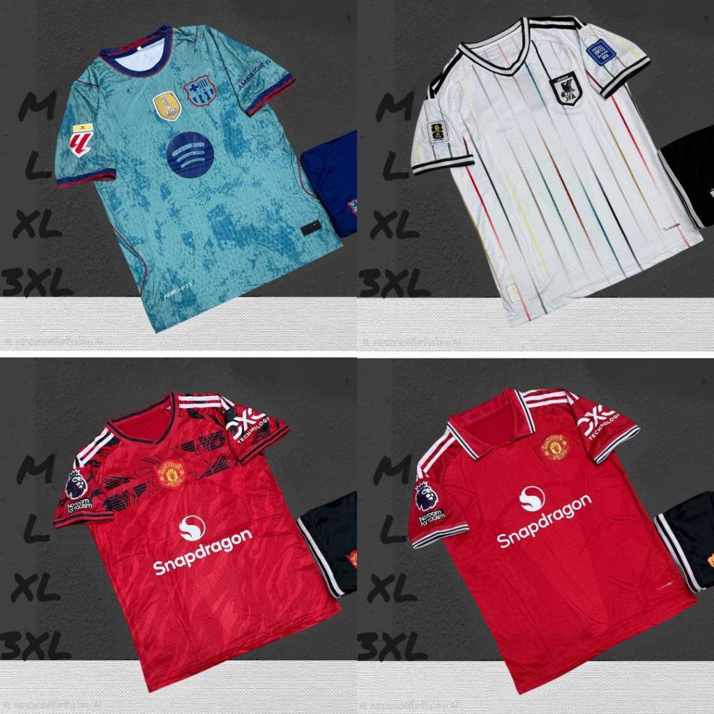 ชุดฟุดบอล(เสื้อ+กางเกง) ชุดกีฬาทีมชาติแบบใหม่ๆล่าสุด ชุดเด็กและผู้ใหญ่มีครบไซส์พร้มส่งในไทยจัดส่งไว1-3วันได้ของ