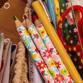COLOR PENCIL ดินสอสีไม้แท่งกลม แกนไส้ 4 สี give.me.museums