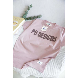 เสื้อยืดแขนสั้นPB DESIGN PB65ปั้มสกรีนนูน กำลังฮิต ผ้าคอตตอนทรงตรง คอกลม S-3XL