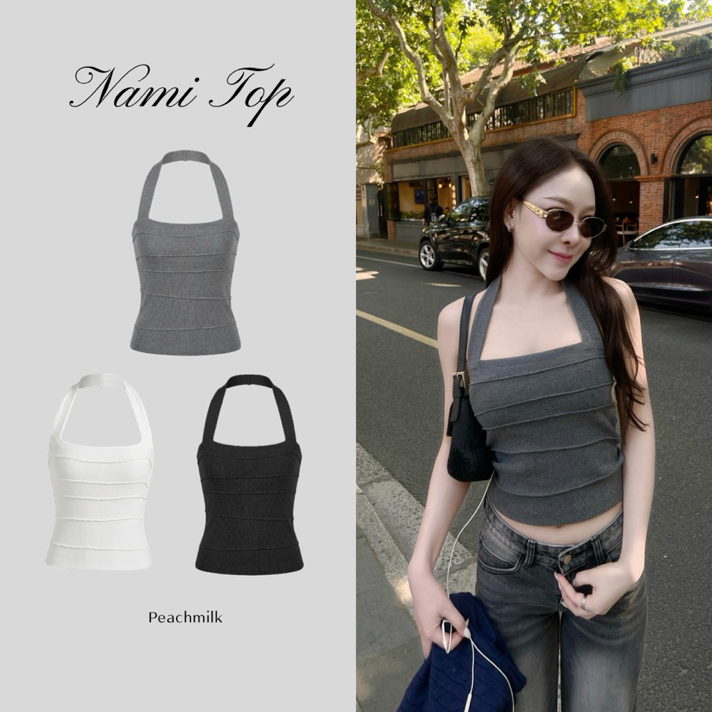 PEACHMILK - Create Top เสื้อเปิดไหล่แขนยาว ลุคลูกคุณหนู