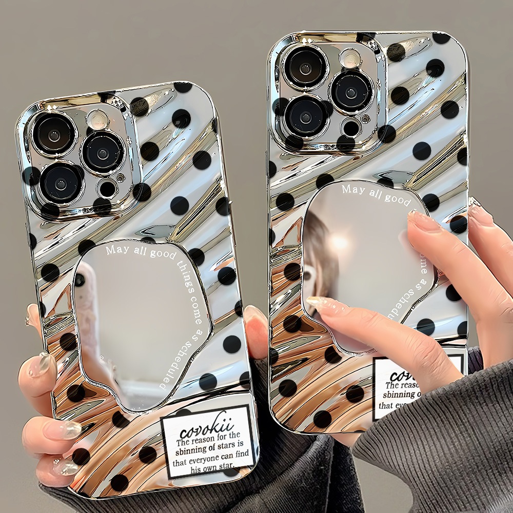 กระจกเงา คลื่น เคสมือถือ For iPhone 11 13 14 11 15 16 12 Pro Max เคสไอโฟน XS Max 7 8 Plus 11 เคสโทรศัพท์ซิลิโคนกันกระแทก
