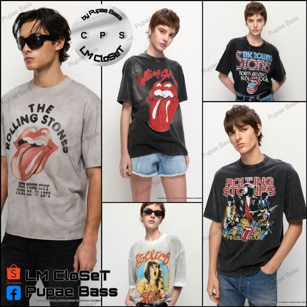 เสื้อวง Rolling stone collaborate with CPS Chaps ของใหม่ ของแท้ 100% ป้ายแท็กครบผ้าฟอกเนื้อดี รุ่นลิมิเต็ดผลิตจำนวนจำกัด