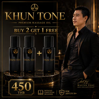น้ำมันนวดคุณโทนี่ 1 ขวด (แท้100%) เพื่อท่านชาย นวดเฉพาะจุด ฟรี! คอสสอนการนวด(บทเรียน 1-2)