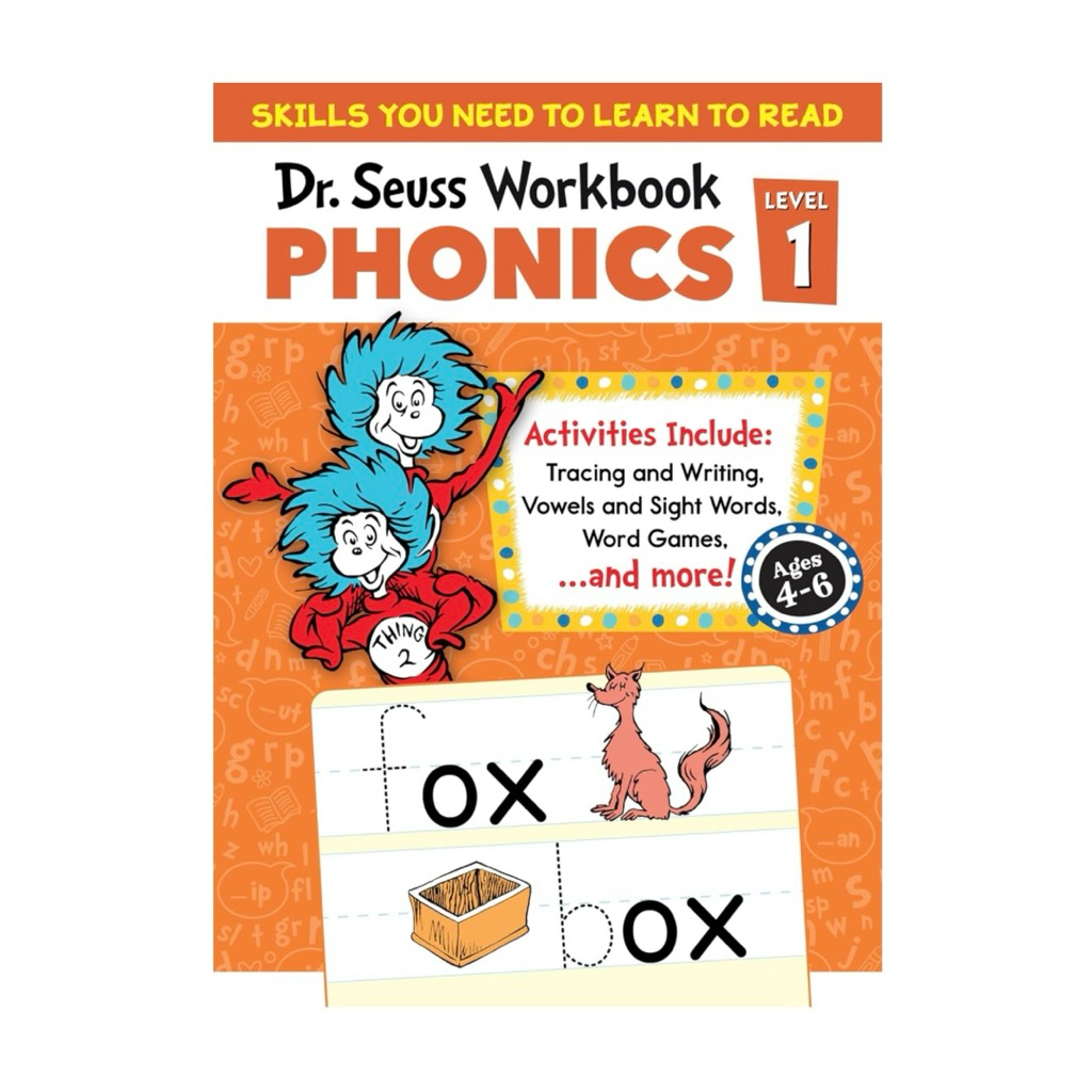 Dr. Seuss Phonics Level 1 Workbook: A Phonics Workbook to Help Kids Ages 4-6 Learn to Read
