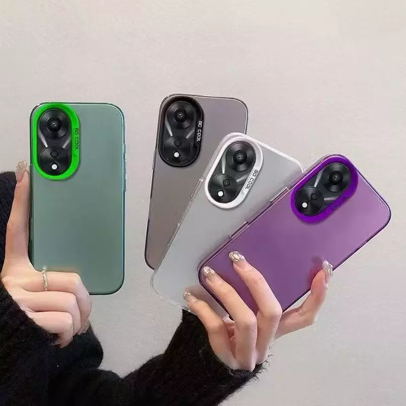 เคส ผิวด้าน IMD ใช้สำหรับ Oppo A18 A38 A78 A58 4G A60 กันกระแทก
