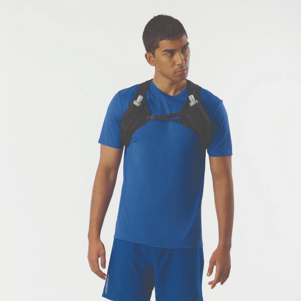 SALOMON PULSE 2 SET Black Unisex Running Vest เป้น้ำวิ่ง + ขวดน้ำนิ่ม 250ml x 2 ขวด LC2101300 Official Store — صورة 4