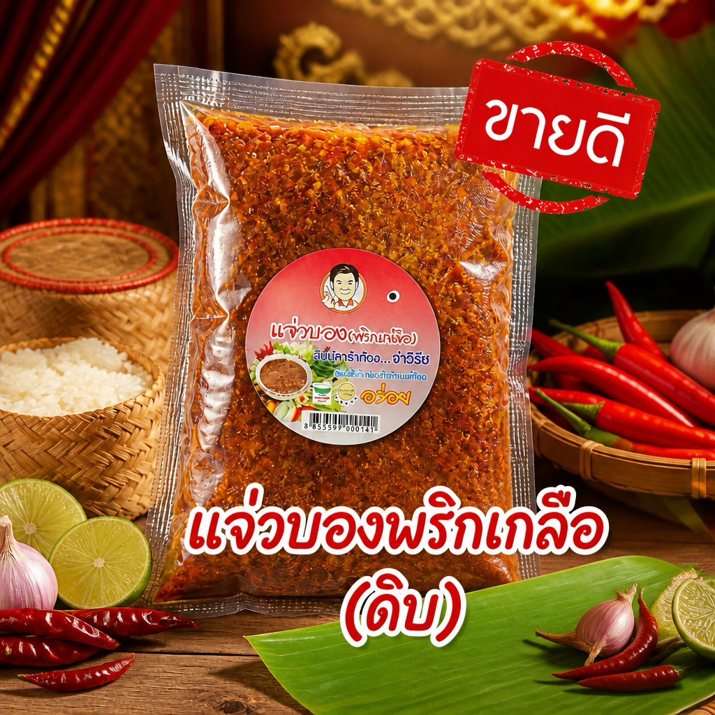 "จ่าวิรัช" แจ่วบองพริกเกลือ 500 กรัม (ดิบ)