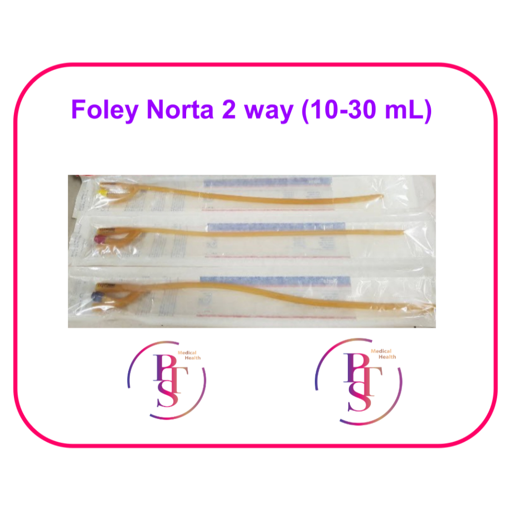 สายสวนปัสสาวะ 2 ทาง Norta 2 ways เยอรมัน (Balloon 30 mL) สำหรับผู้ใหญ่ (1 เส้น)