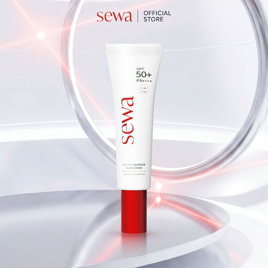[ครีมกันแดด] SEWA UV Skin Barrier Sunscreen SPF50+PA++++ บำรุงผิวหน้า บางเบา คุมมัน กันสิว ผิวแพ้ง่าย 15 ML