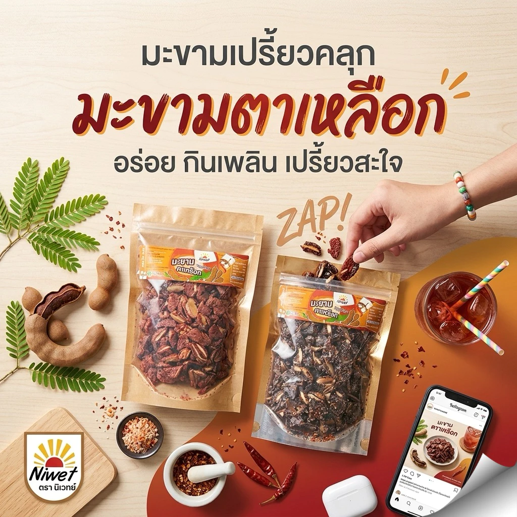 มะขามตาเหลือก (มะขามเปรี้ยวคลุก) 110 กรัม