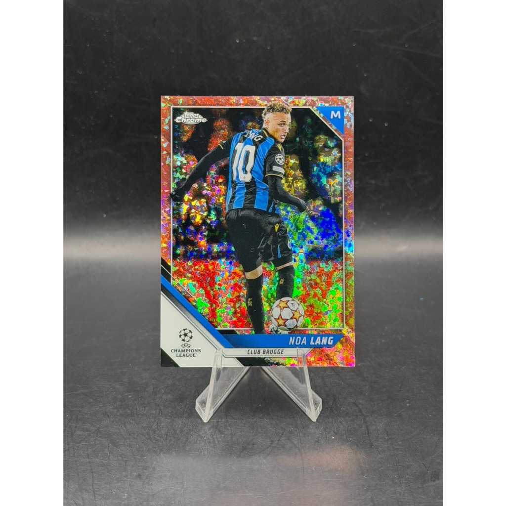 Noa Lang 2021-22 Topps Chrome UEFA Champions League Soccer Rose Gold Mini-Diamond Refractor 064/125