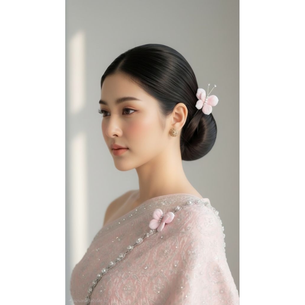 ผีเสื้อดินปั้น ดีไซน์สวยงาม สำหรับการแต่งตัวแบบไทย ทำให้ดูมีสไตล์และมีเสน่ห์ ผีเสื้อติดผมจากดินปั้น