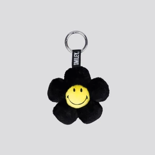 SMILEY® FLUFFY BLACK DAISY KEYRING