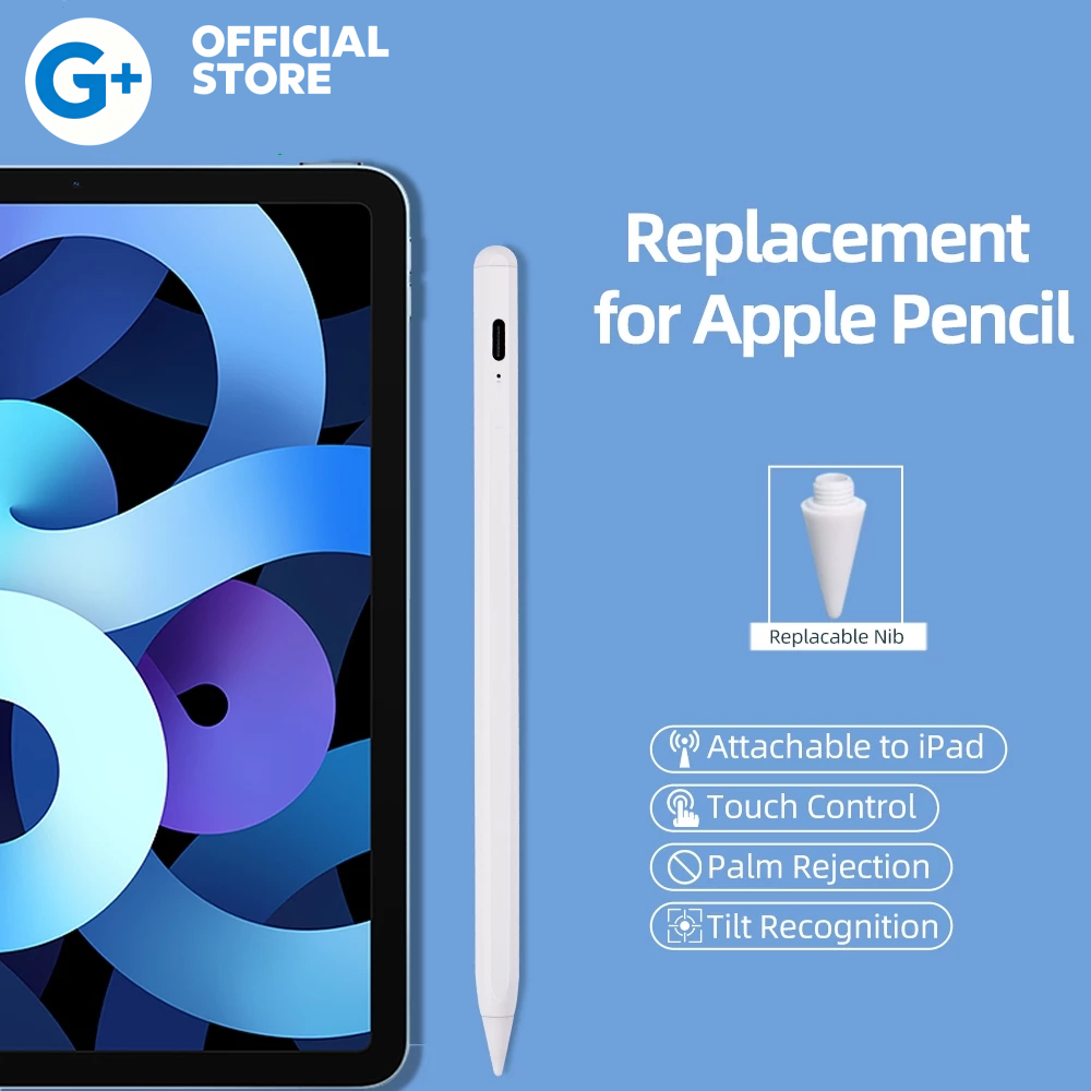 Gizmo Universal Stylus Pen ปากกาสไตลัส พร้อมจอแสดงผลแม่เหล็กความปลอดภัยอุปกรณ์เสริมทนทานและเปลี่ยนได้ For iPAD 2018-2025