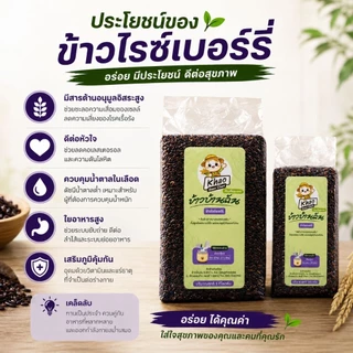 ข้าวกล้องไรซ์เบอร์รี่ เกรดบี 1กก./500กรัม | ส่งตรงจากโรงสี | คุณภาพเหมือนเกรดเอ | เก็บเกี่ยว เม.ย.69