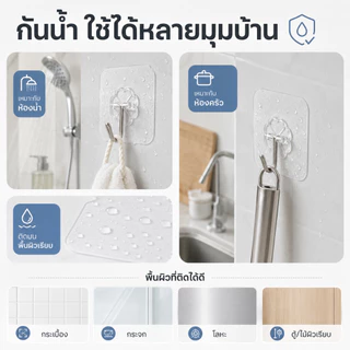 ตะขอแขวน สำหรับโต๊ะคอมพิวเตอร์ โต๊ะทำงาน ตะขออเนกประสงค์ ข้างโต๊ะ ไม่ต้องเจาะรู