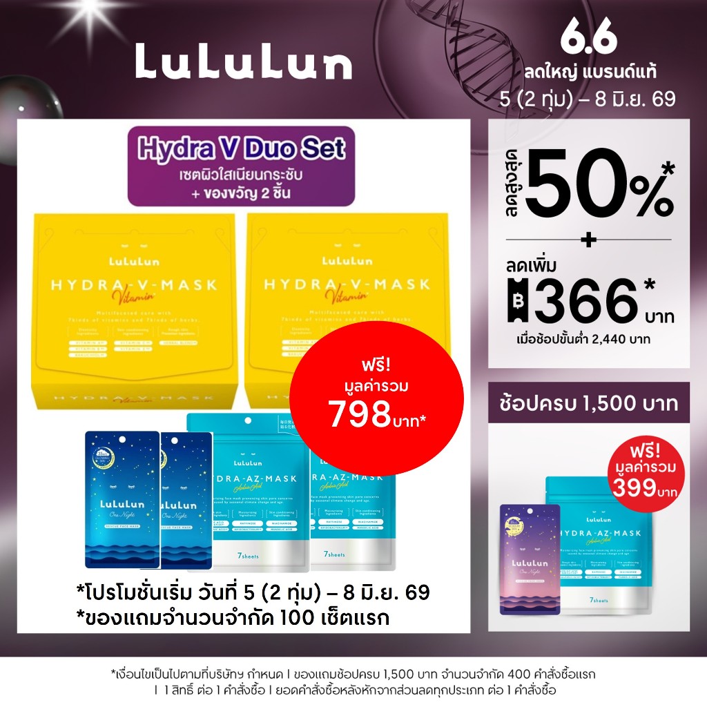 LuLuLun HYDRA V DUO SET เซตผิวใสเนียนกระชับ