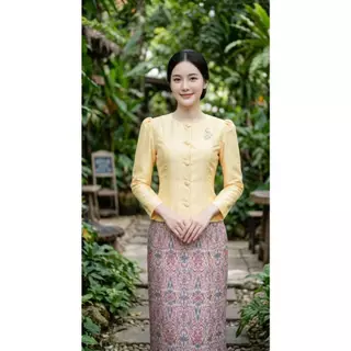 เสื้อผ้าไหมสี่เส้นไทยเรือนต้นรหัส ท01