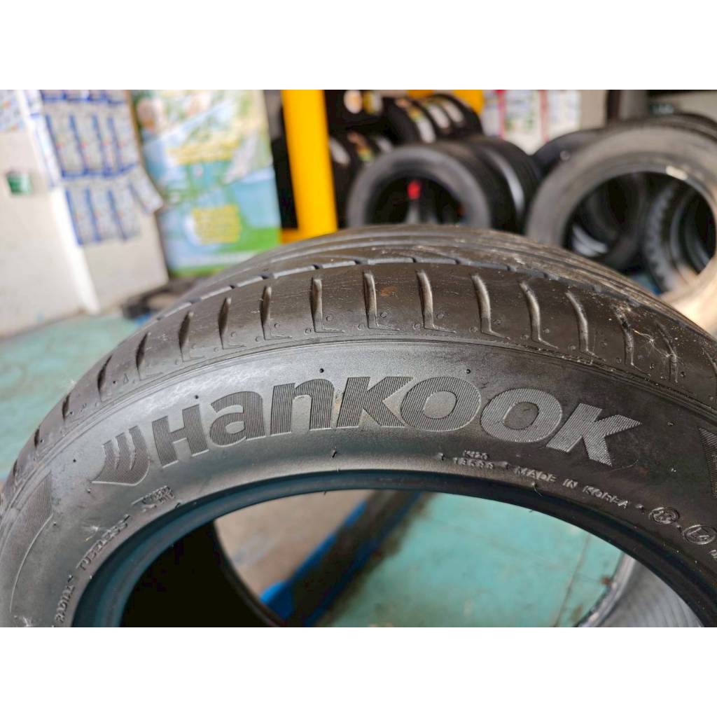 ยางเปอร์เซ็นต์ ยางมือสอง Hankook ขนาด 195 55 R15 ปี20 มีปะ 220 บาท