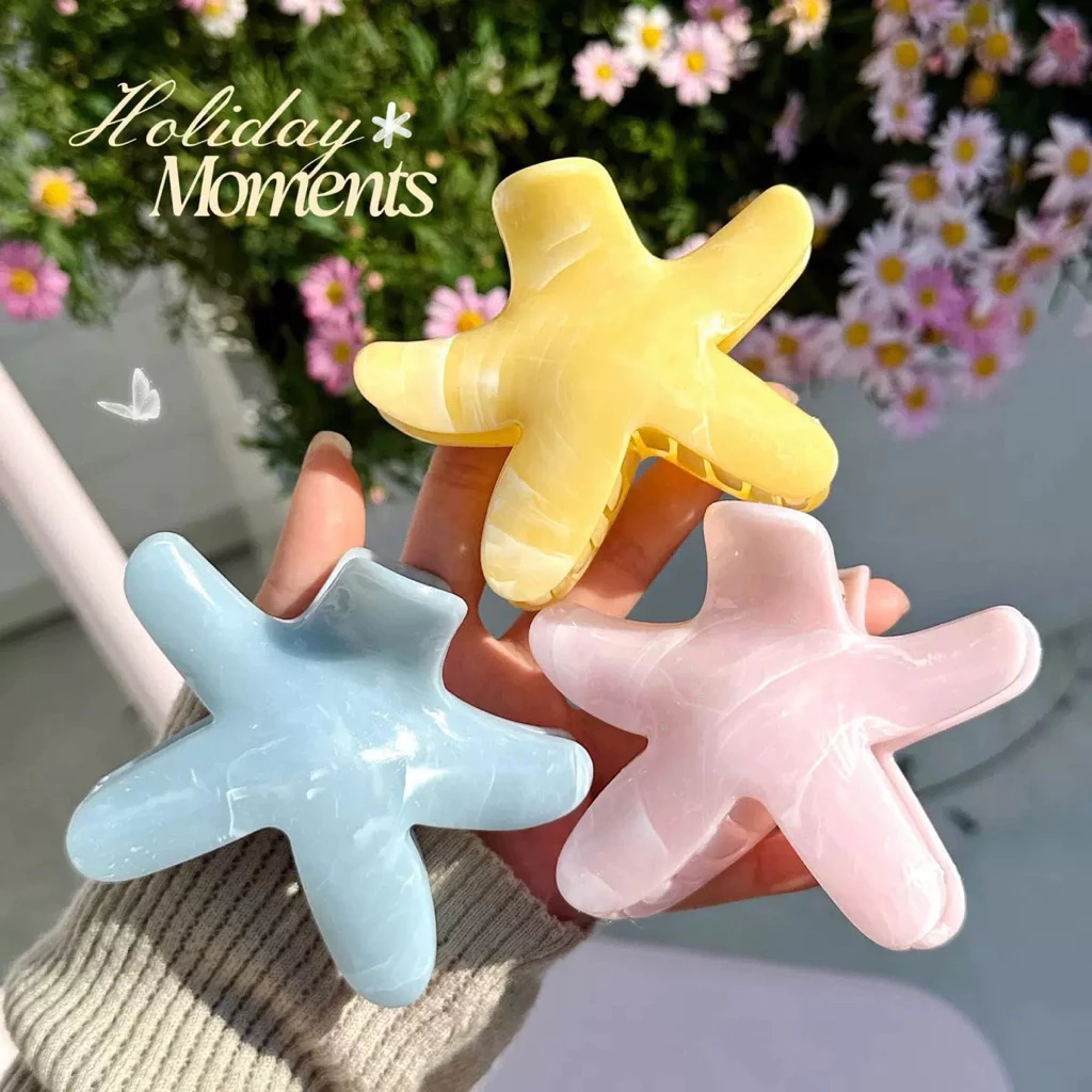Cute 514 กิ๊บรวบผม กิ๊บหนีบผมปลาดาวสีหวาน กิ๊บงับผมแฟชั่น