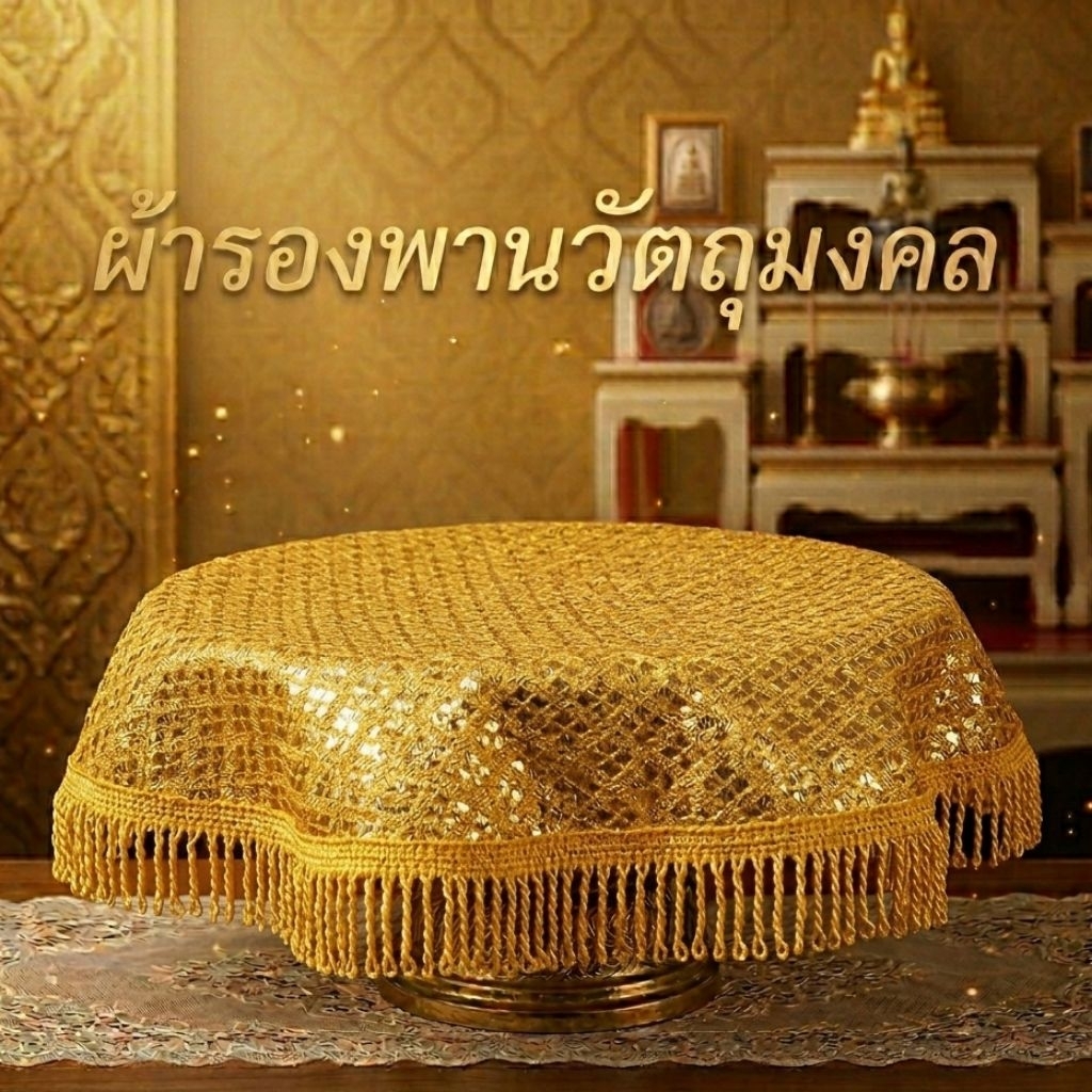 ผ้ารองพานวัตถุมงคลสำหรับงานพิธี
