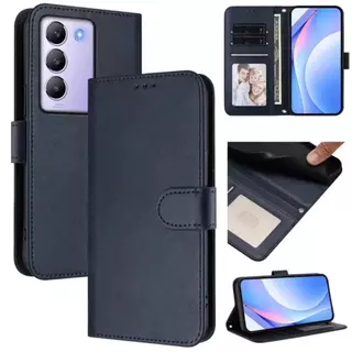 เคสฝาพับหนัง ล็อคได้ สำหรับ Vivo Y100 เคสกันกระแทกฝาพับ พร้อมช่องใส่บัตร