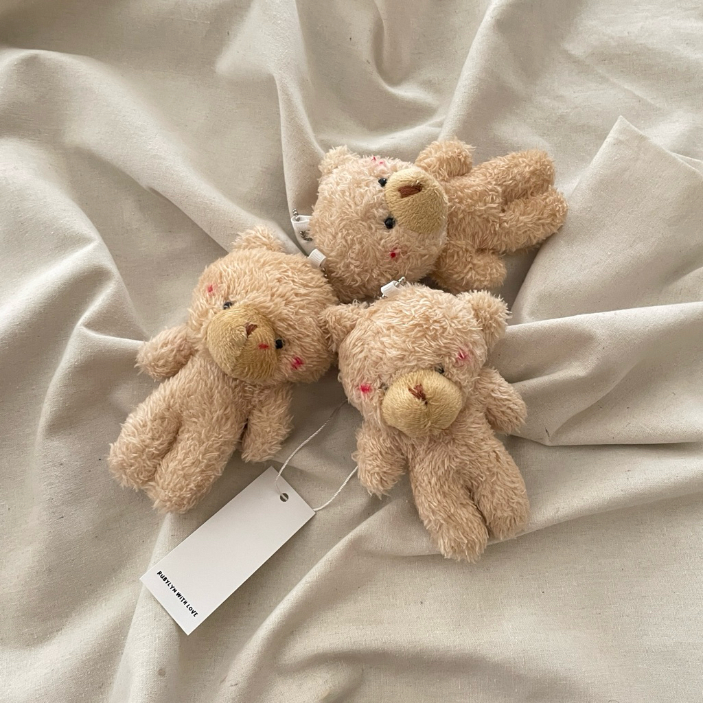 💫🐇 bunny in garden keychain⭐️teddy bear keychain พวงกุญแจกระต่ายในสวน,พวงกุญแจหมีตัวเล็ก🐻
