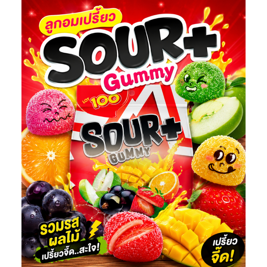 ห่อใหญ่สุด😋🎉ลูกอมเปรี๊ยววววเปรี้ยวในตำนาน ห่อใหญ่ยักษ์ 150 เม็ด++ Lot 100 sour gummy candy ตัวเด็ดจากมาเลเซีย 🥰