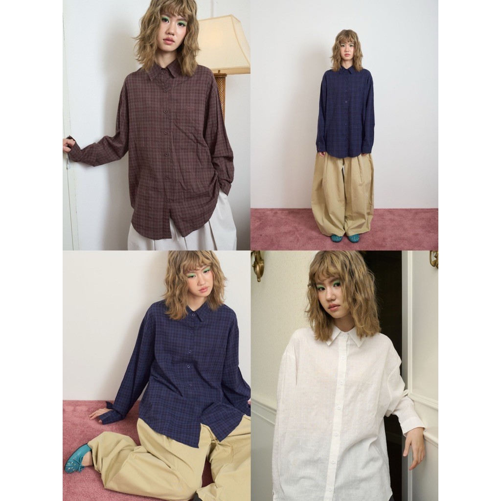 6.6 odbc Sun oversize shirt เสื้อเชิร์ตแยนยาว ปัก ordinary but cute🪡🧵