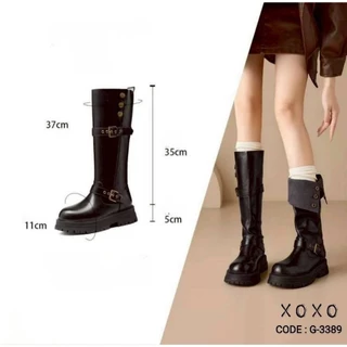 ส่งไว ภายใน 3 ชม. (พร้อมส่ง-ในไทย) บูท ยาว 3 กระดุม พับได้ หรือใส่ยาวก็ได้