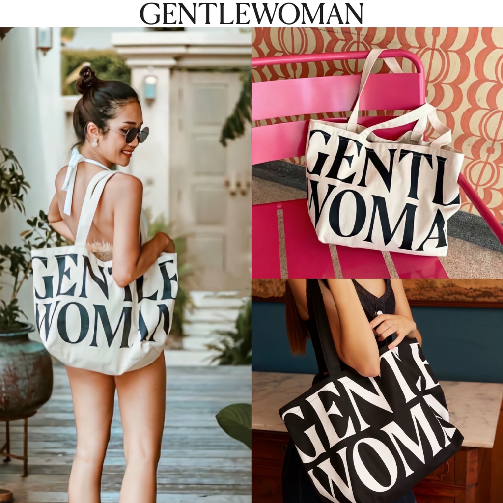 กระเป๋า GENTLEWOMAN แท้ GW Canvas Tote Bag/มีแท็ก + 🛍️ถุง GENTLEWOMAN Club