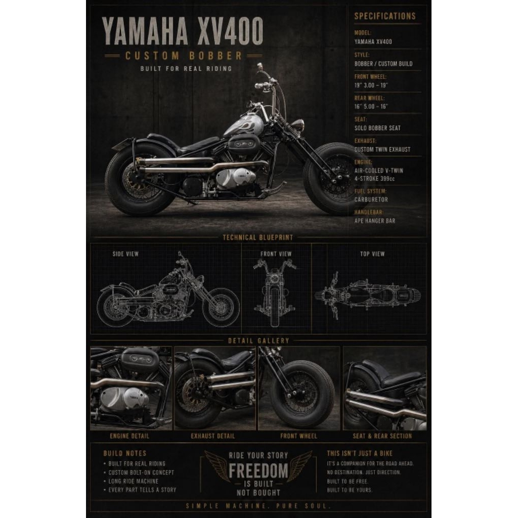 YAMAHA XV400 BOBBER CUSTOM