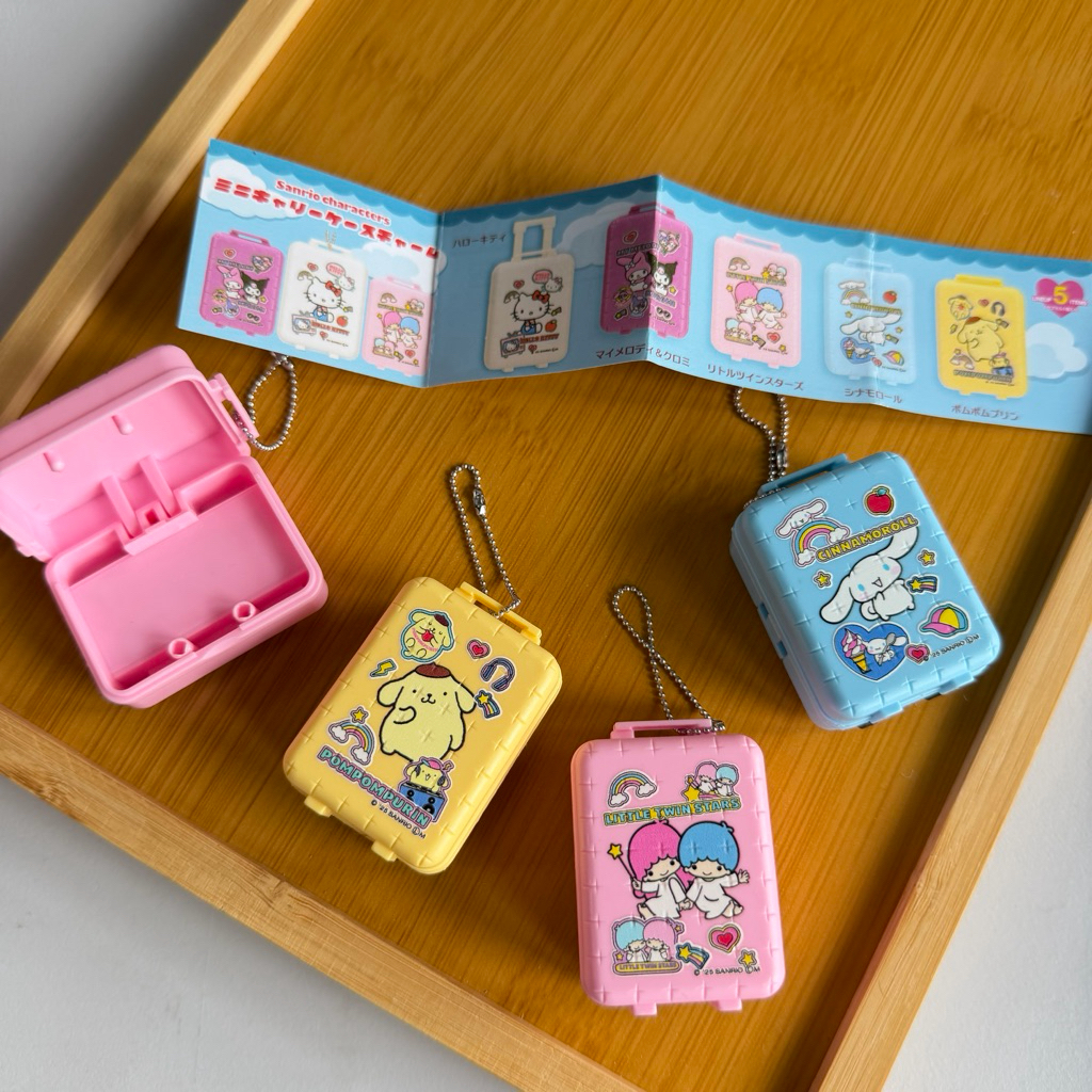 กาชาปอง กระเป๋าเดินทางลากจิ๋ว Luggage ( ขนาด 5.2×3.5×1.2 ซม. )