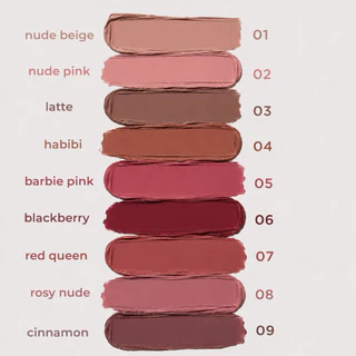 BRIANNA matte (บริอันน่า) เนื้อแมทสีนู้ดทาแล้วเป็นตัวแม่! เนื้อเบาสบายไม่แห้ง ติดทน80%