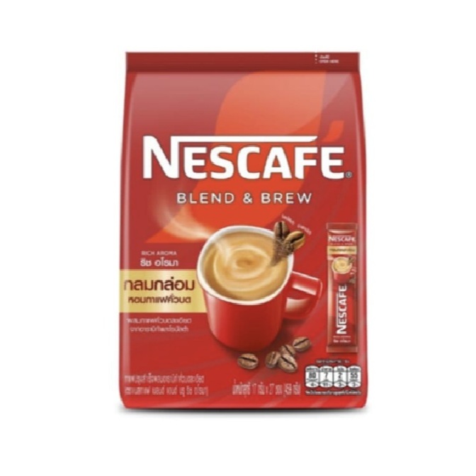 (1 แพ็ค 27 ซอง) Nescafe​ เนสกาแฟ 3in1 Blend & Brew​ เนสกาแฟ ริช อโรมา / เอสเปรสโซ กาแฟ 3อิน1 แบบถุง
