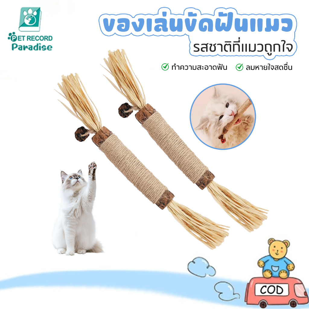 ไม้แมวเมา อันใหญ่ ไม้ขัดฟันแมว ของเล่นแมว ลดคราบหินปูน กัญชาแมว ของเล่นทำความสะอาดฟันแมว
