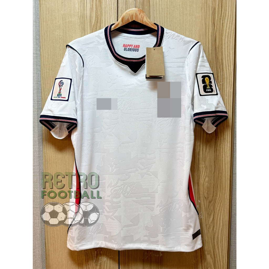 เสื้อกีฬาฟุตบอลโลก ทีมชาติ อัJกฤษ PLAYER เกรดนักเตะ Home ชุดเหย้า ปี 2026 ฟลูออฟชั่นชื่อเบอร์นักเตะในทีม (ครบทุกคน)