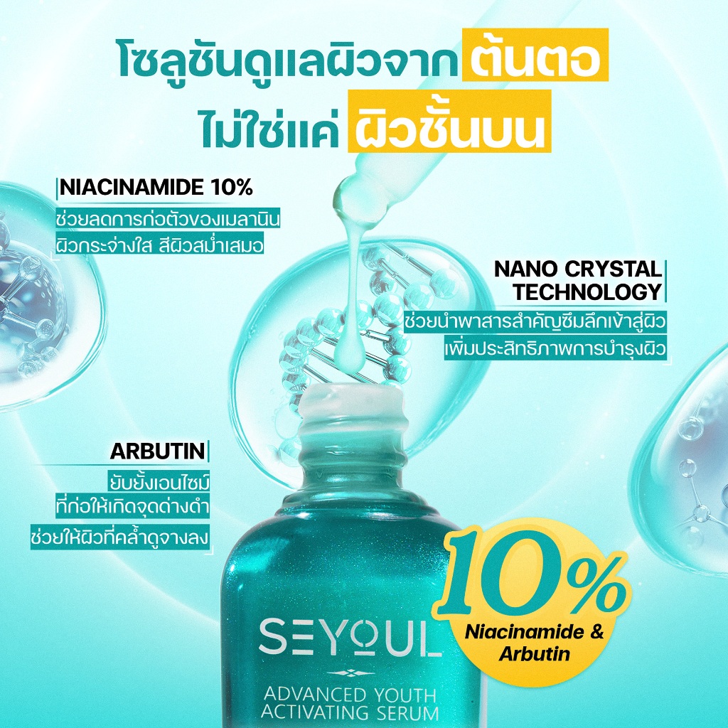 SEYOUL Advanced Youth Activating Serum เซรั่มลดริ้วรอย ผิวอิ่มฟู กระจ่างใส 50ml