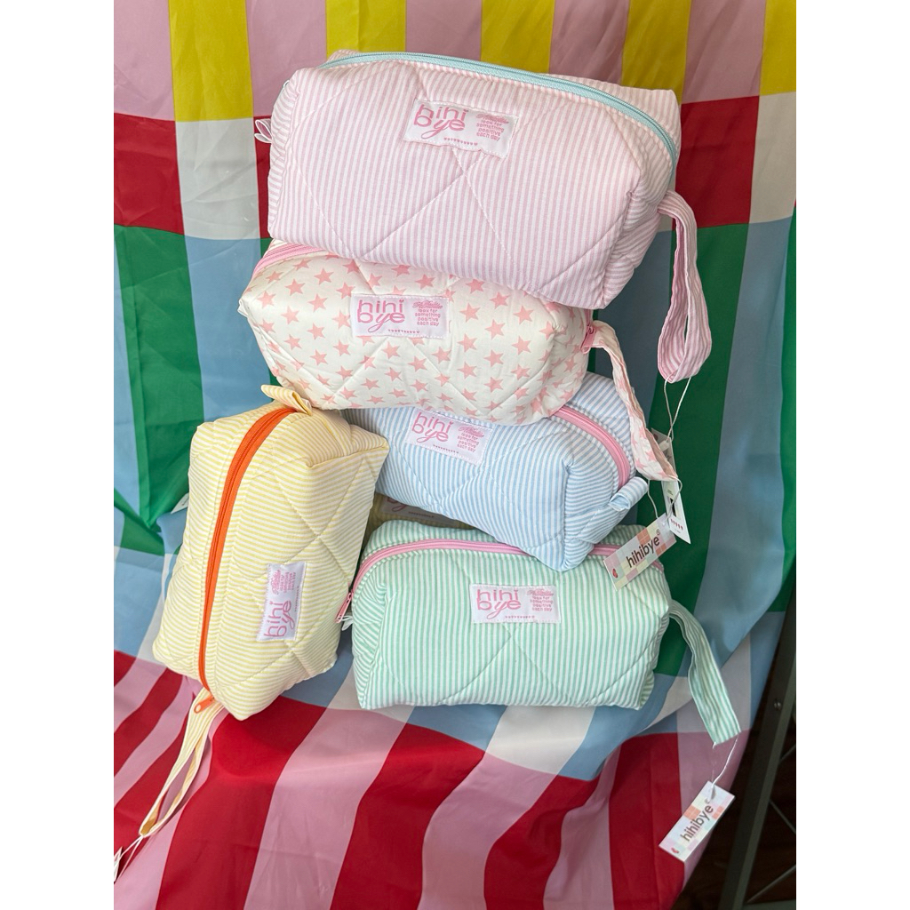 กระเป๋าเครื่องสำอางค์ / กระเป๋าใส่ของจิปาถะ Hihibye fluffy pouch bag (ใบใหญ่)