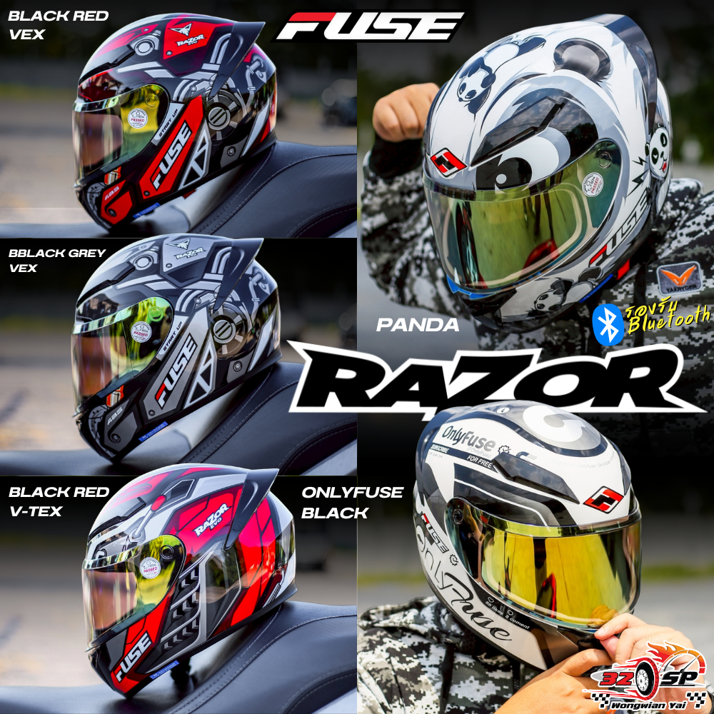 หมวกกันน็อค FUSE รุ่น RAZOR EVO มาใหม่!! ส่งไว!!