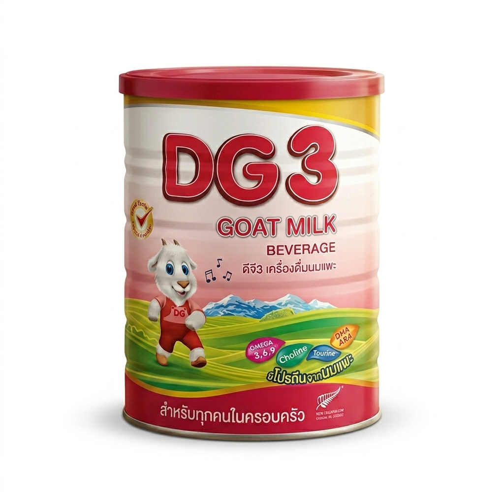 นมแพะ DG-3 สำหรับเด็ก รสจืด โปรตีนย่อยง่าย ดูดซึมง่าย เหมาะสำหรับเด็ก 1 ปีขึ้นไป